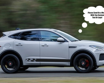 ロッカーパネルサイドストライプビニールデカールステッカー、ジャガーE-Pace 2017 - 2022に適合
