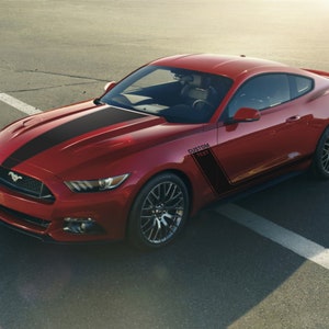 Ford Mustang GT 2015 - 2017 Hood and Rocker Panel Stripe Vinyl Decal Sticker Graphics Kit