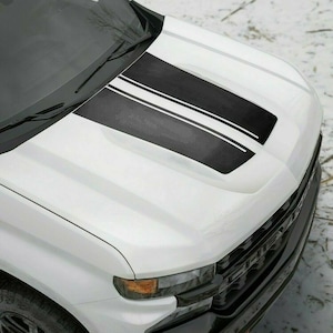 CHEVROLET SILVERADO 2019 - 2023 HOOD Vinyl Decal Sticker Graphics Kit  Fits Chevy Truck