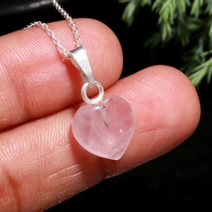Harthanger rozenkwarts: 925 zilveren handgemaakte sieraden