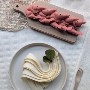 Realistic Felt Shrimp Fettuccine – A Pasta Feast for Playtime! Pretend Play Food, Toy Kitchen, Montessori, Educational Fun