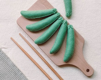 Felt Pea Pod – Playtime Fun is in Store! Pretend Breakfast Food, Toy Kitchen Foods, Kids Toy, Play Restaurant, Educational Toy, Montessori