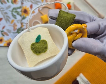 Delightful Felt Tea Bags – Perfect for Playtime Tea Parties! Pretend Play Breakfast Food, Kitchen Food, Restaurant, Educational, Montessori