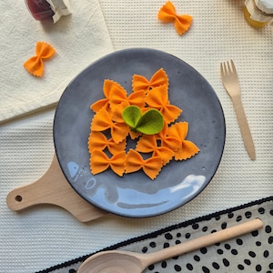 Fun Felt Bow Tie Pasta – Perfect for Playtime Italian Feasts! Felt pasta, felt food, felt dinner set, Montessori toys and food