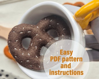Felt Mini Pretzel Sewing Pattern – Easy DIY Play Food (PDF Pattern)