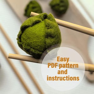 Felt Brussels Sprout Sewing Pattern – Play Food DIY (PDF Pattern)