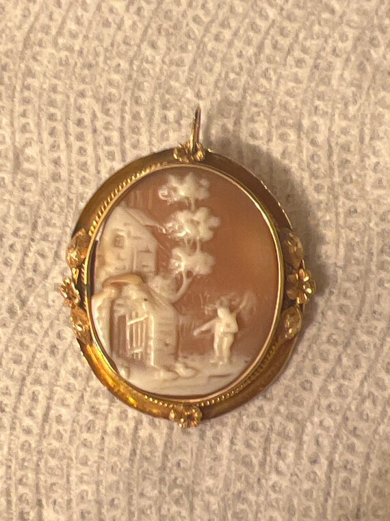 Antique 10kt gold pendant, 5-6 generations jewelr… - image 7