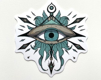 Blue Evil Eye Stickers: Ward off Bad Luck with Style!