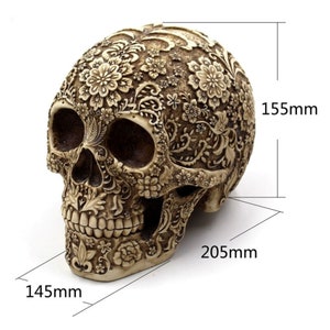Carved decorative ornate skull image 6