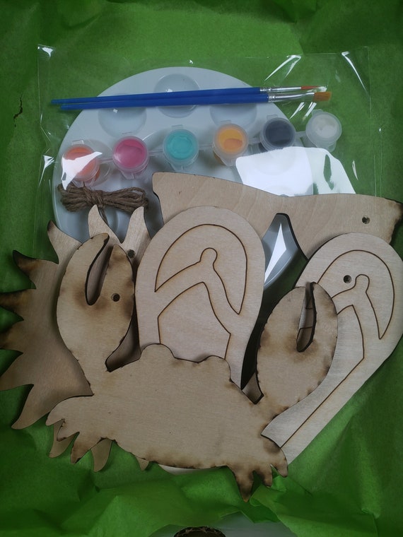 Summer Beach DIY Wood Craft Kit Etsy