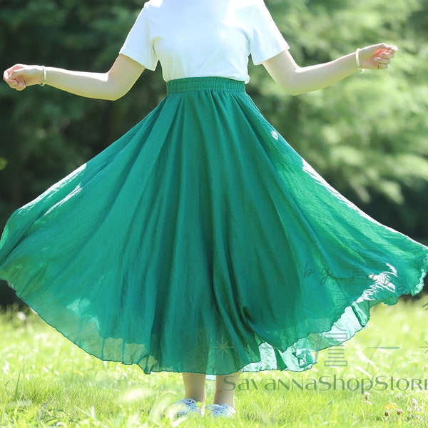Cotton Circle Skirt Etsy