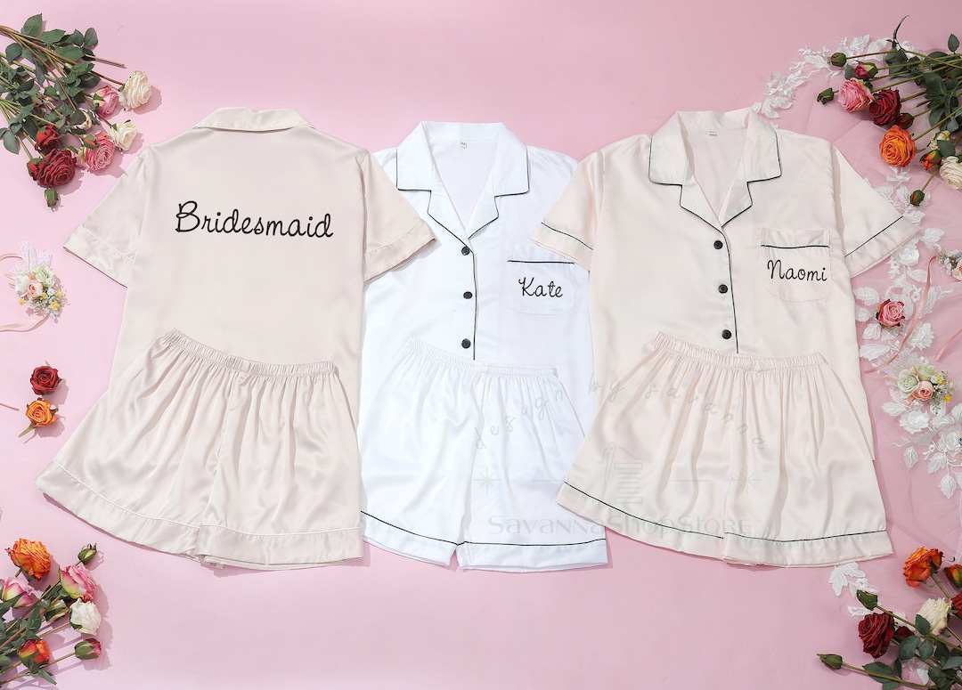 Monogrammed Pajamas Bridal Party Pajamas Pajama Set Etsy New Zealand