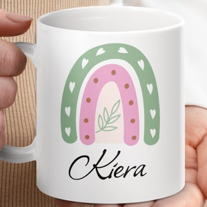 Personalized Rainbow Name Mug for Kids, Custom 11oz and 15oz Ceramic Mug, Children&#39;s Mug, Kid&#39;s Custom Name Cup, Ceramic Mug, Gift for Kids