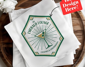 Custom Party Napkins | Personalized with Your Artwork | Full Color Printed for Birthday, Graduation, Baby Shower, or Anniversary Event