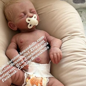 Full body solid silicone chubby reborn baby boy doll Drew