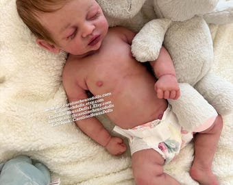 Bambola reborn in silicone, bambina, grande 4,5 kg, Darla