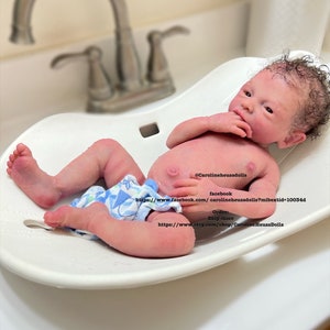 Customizable, soft full body silicone, newborn reborn baby boy doll Wren,  layaway available