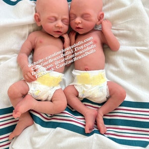 High quality full body silicone preemie twins! Boys or girls, soft silicone reborn baby dolls, layaway available just ask to start one