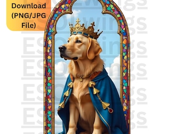 Dog King Saint Prayer Votive Candle Printout, PNG Prayer Candle Templates, Saint Image PNG, Digital Download prayer candle Png & Jpg