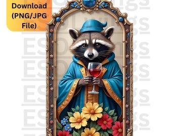 Raccoon Vine Saint Prayer Votive Candle Printout, PNG Prayer Candle Templates, Saint Image PNG, Digital Download prayer candle Png & Jpg