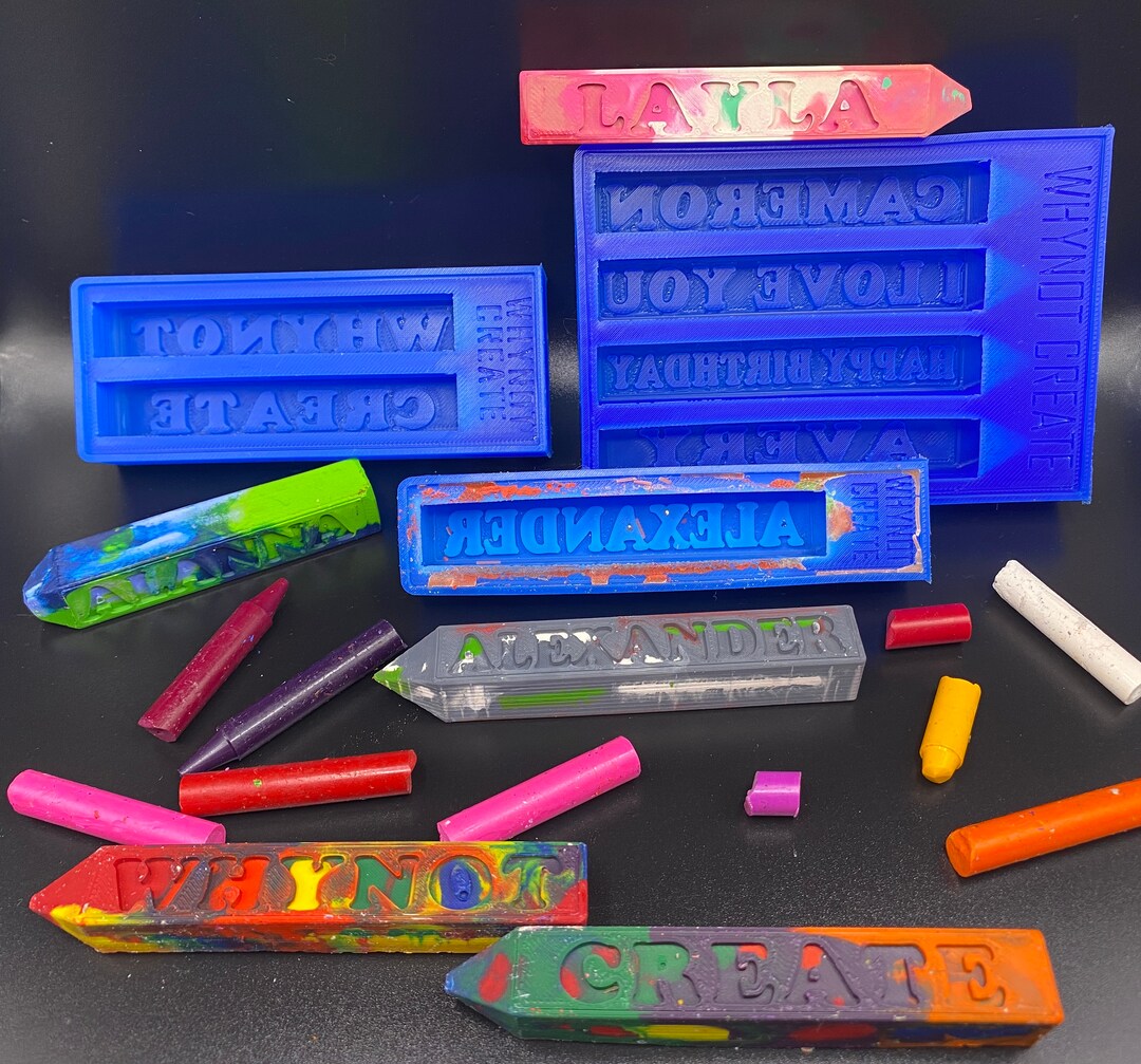 Personalized Crayon Mold for Kids, Make Crayons With Your Text Custom