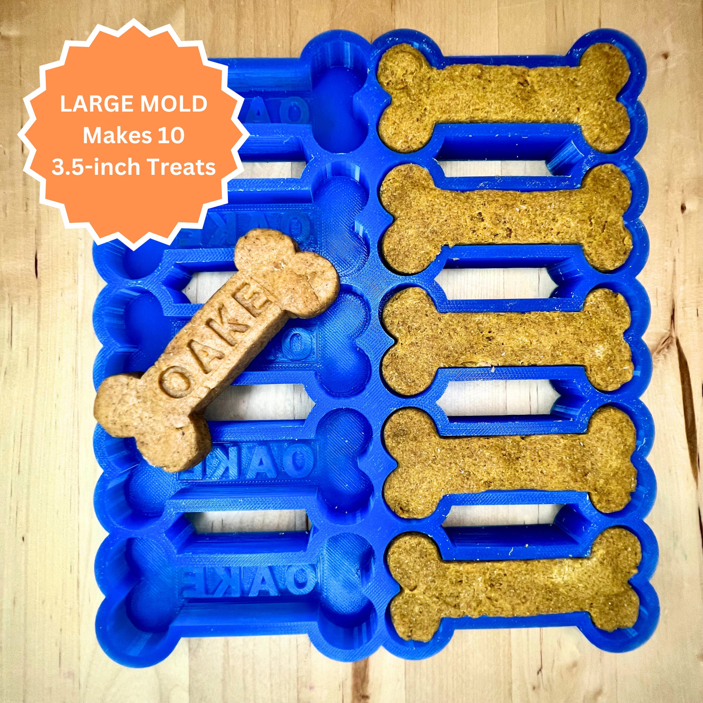 Custom Dog Treat Mold Jumbo Dog Biscuit Silicone Mold With Your Pup's Name  