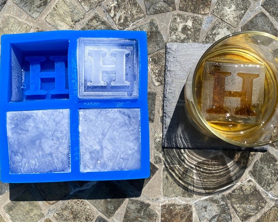 SOFT Custom Silicone Ice Cube Mold, 2 Cubes, Soft Material for