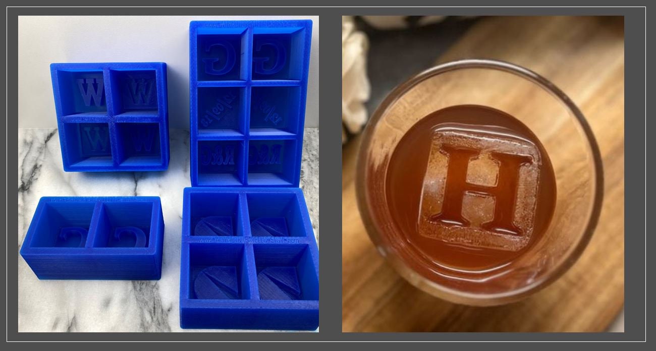 Cattle brand silicone whiskey ice mold, Ranch brand ice cube