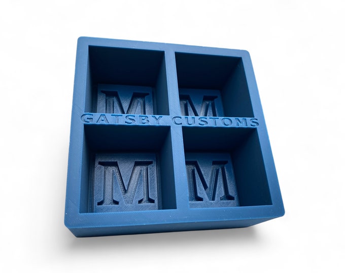 SOFT Custom Silicone Ice Cube Tray, 2" King Cubes, Custom Silicone Mold, Soft Material For Easier Cube Removal, Whiskey King Cubes, Dad Gift