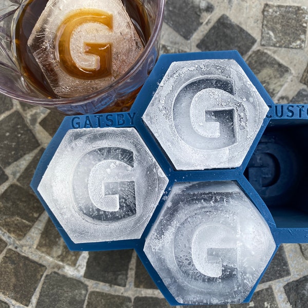 Silicone Initial Ice Cubes Etsy