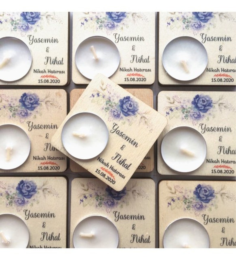 Funeral Favors for Guests in Bulk Personalized Candle Wedding Etsy