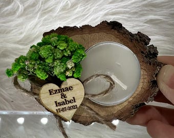 Baby Shower Favor For Guest, Personalized Wooden Tealight Holder, Wedding Favors for Guest in Bulk, Wedding Favors, Candle Wedding Favors