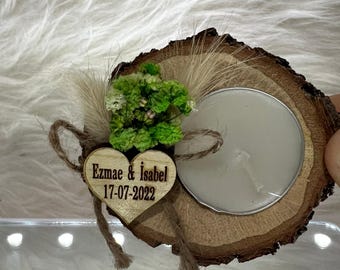 Candle Wedding Favors, Shower Favor For Guest, Personalized Wooden  Tealight Holder, Wedding Favors for Guest in Bulk, Wedding Favors