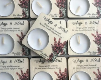 Baptism Favors for Guests in Bulk, Personalized Candle Wedding Favors, Rustic Favors, Baby Shower Favor, Bridal Shower Favor, Memorial Favor
