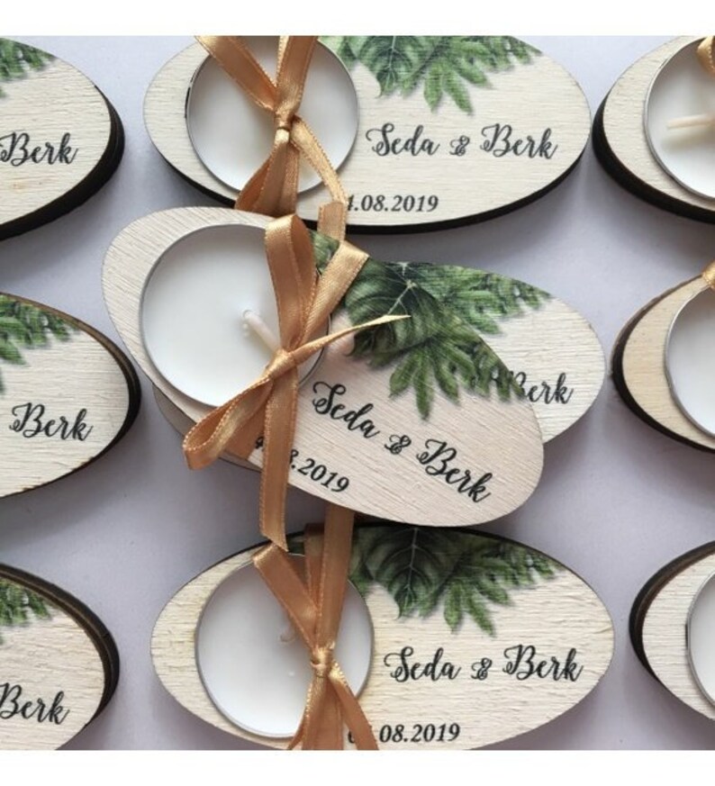 Funeral Favors for Guests in Bulk Personalized Candle Wedding Etsy