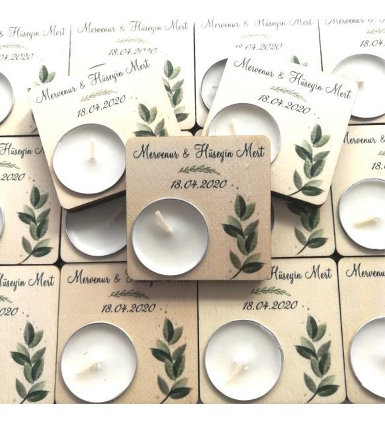 Funeral Favors for Guests in Bulk Personalized Candle Wedding Etsy