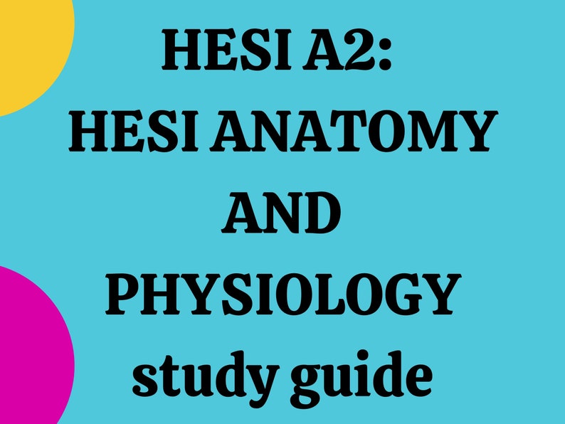 Hesi A2 Hesi Anatomy and Physiology HESI A&P Study Guide Etsy