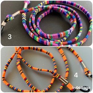 Gewebtes Brillenband Brillenkette boho bunt ethno verschiedene Farben für die Sonnenbrille Bild 5