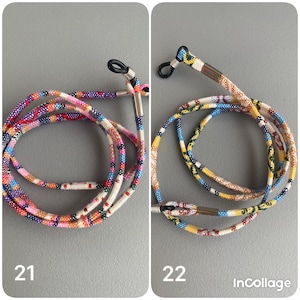 Gewebtes Brillenband Brillenkette - boho - bunt - ethno - verschiedene Farben - für die Sonnenbrille