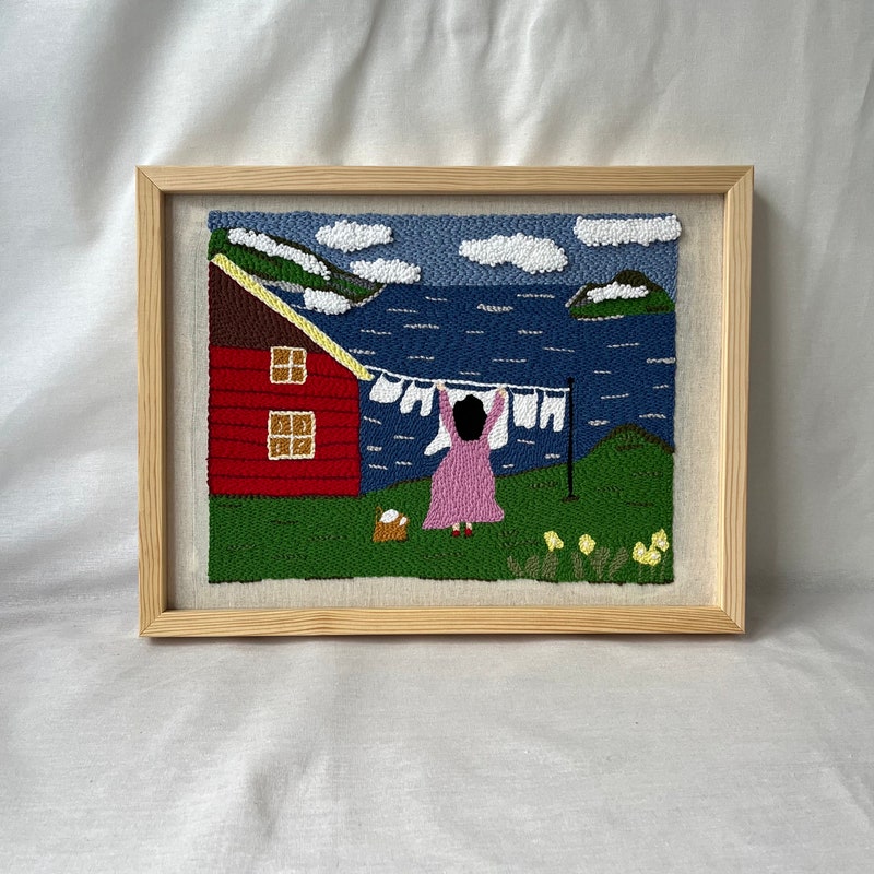 View of Embroidered Wall Art - Etsy