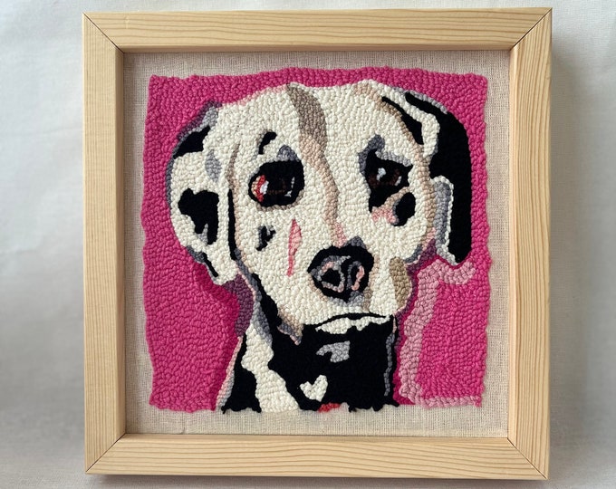 Cartoon-style animal face, My Pet Wall Decor Custom Pet Portrait Framed Canvas Art