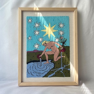 Mythological Themed Wall Decoration, Greek Statue Embroidered Wall Art, Ancient Greece Inspired Textile Wall Hanging