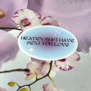 Igual Que Un Ángel Sticker, Kali Uchis, Heaven Must Have Sent You Love, Water Bottle Sticker, Waterproof Sticker, Laptop Sticker