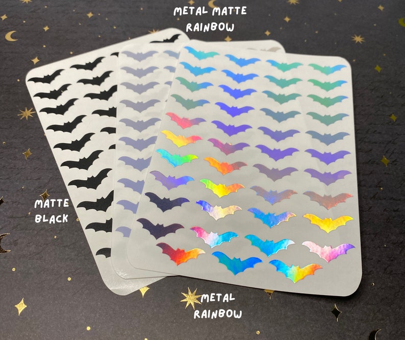 Bat Decal Sticker Sheet, Permanent Decal Sticker Sheet, Vinyl Decal ...