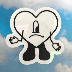 Bad Bunny Suncatcher, Suncatcher Sticker, Suncatcher for Window, Rainbow Maker, Un Verano Sin Ti, Bad Bunny Heart, El Conejo Malo, Rainbows