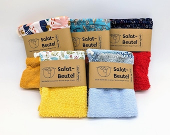 Salat Beutel Salatbeutel Tasche Frottee Frisch halten Aufbewahrung Zero Waste