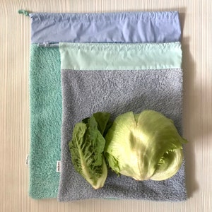 salad bag bag terry cloth keep fresh storage zero waste image 7