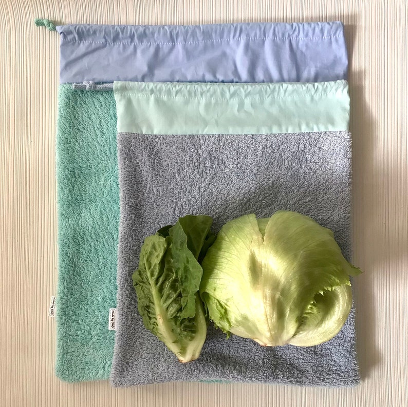 salad bag bag terry cloth keep fresh storage zero waste image 7