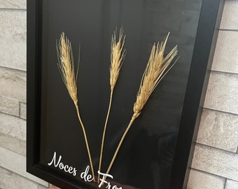 Wheat Sprig Frame for Wedding Anniversary