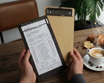 Check Presenter, Restaurant Bill Holder, Custom Clipboard, Restaurant Menu Holder, Wooden Receipt Holder